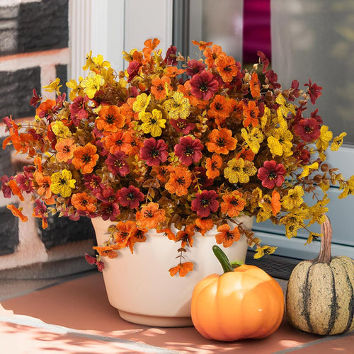 UV-Resistant Artificial Flower Bundles for Outdoor Décor – 6, 12 or 24 Pack