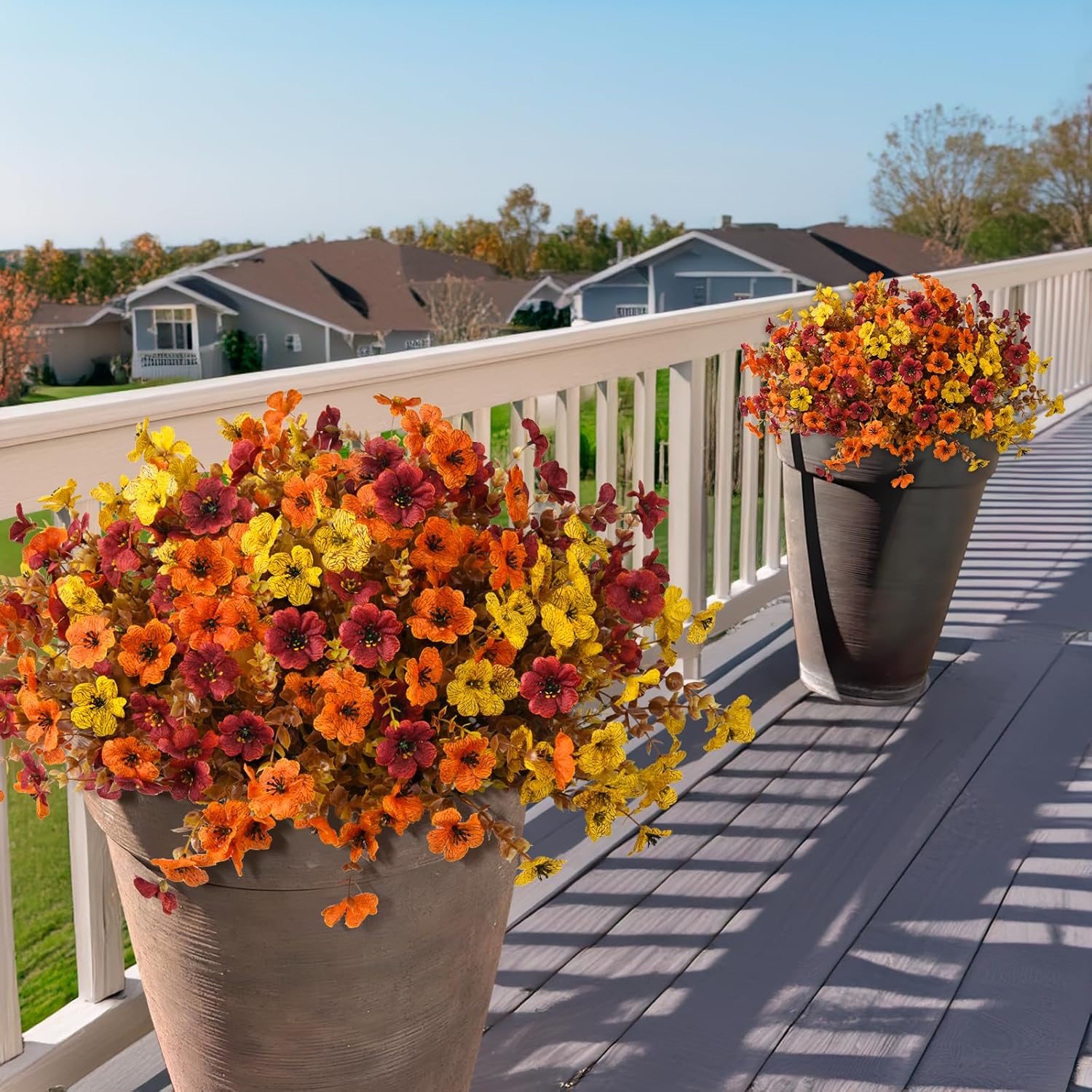 UV-Resistant Artificial Flower Bundles for Outdoor Décor – 6, 12 or 24 Pack