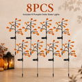 Pumpkin Solar Stake Lights – Halloween Outdoor Garden Decor (2, 4 or 8 Pack)