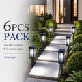 6 Pack Solar Pathway Lights – Waterproof Outdoor Garden Stakes (Warm or Cool White)